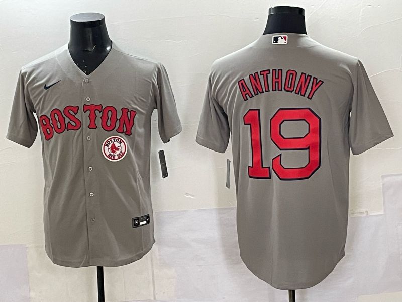 Men Boston Red Sox Nike 19 Anthony Grey 2025 MLB Jersey 01